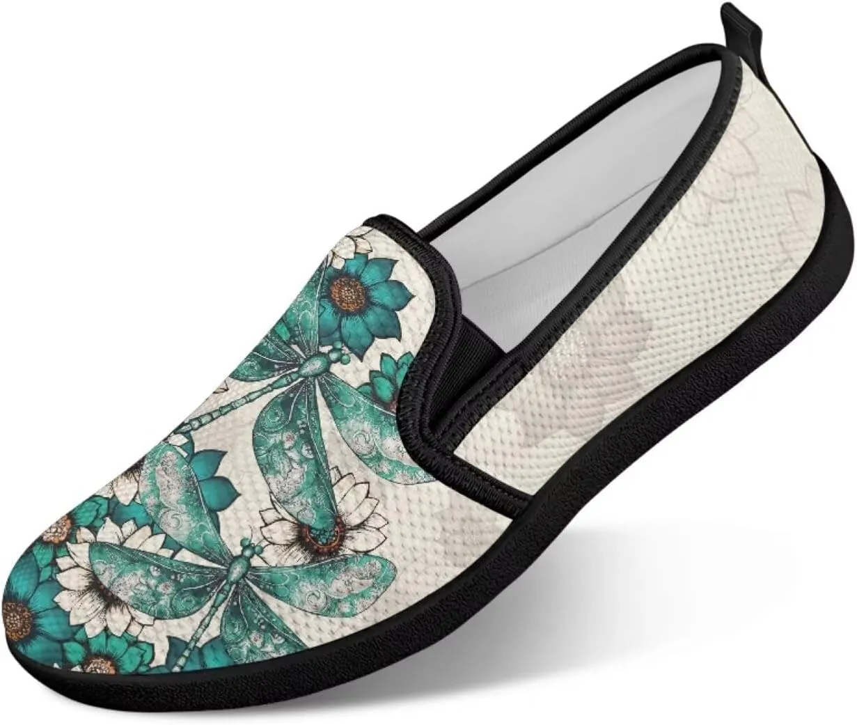 Southwest Tribal Mesh Flats for Women Anti-Slip Casual Sport Shoes No Laces Slip on Sneakers