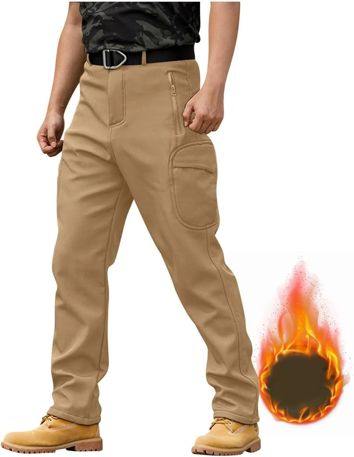 Tactical Work Cargo Pants for Men Ripstop Waterproof Stretch Pants Elastic Waist Comfy Utility Outdoor Apparel
