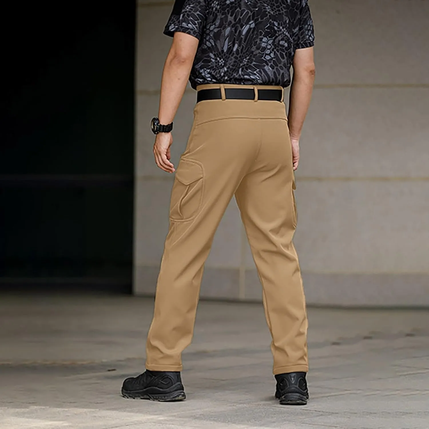 Tactical Work Cargo Pants for Men Ripstop Waterproof Stretch Pants Elastic Waist Comfy Utility Outdoor Apparel
