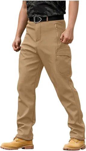 Tactical Work Cargo Pants for Men Ripstop Waterproof Stretch Pants Elastic Waist Comfy Utility Outdoor Apparel