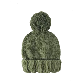 The Blueberry Hill - Classic Pom Hat, Moss | Kids & Baby Fall Christmas Holiday