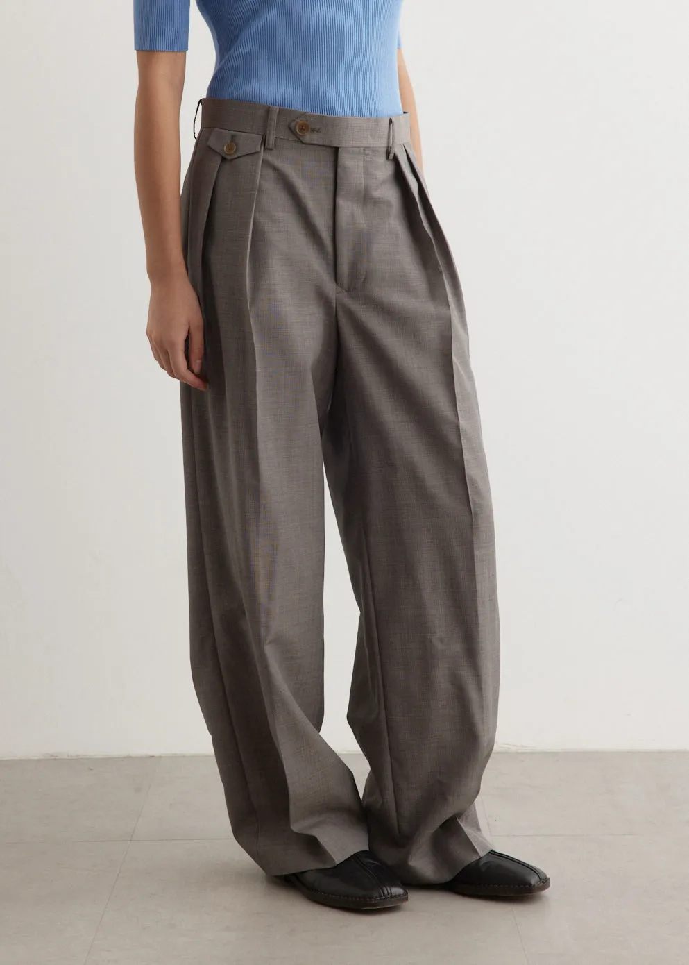 Tropical Wool Kid Mohair Slacks