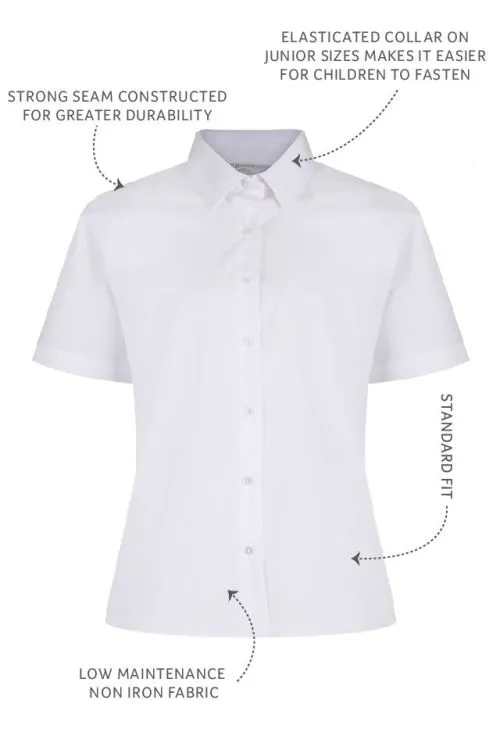 Trutex Easycare White Blouse  - Short Sleeve
