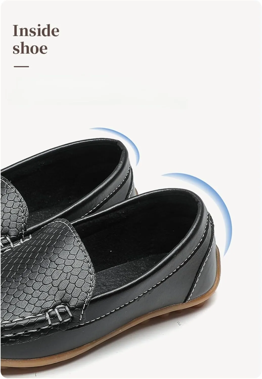 Unisex Kids Comfort Loafers Leather Slip-On Boat Shoes for Dress and Slacks or School Uniform(Toddler/Little Kid/Big Kid)