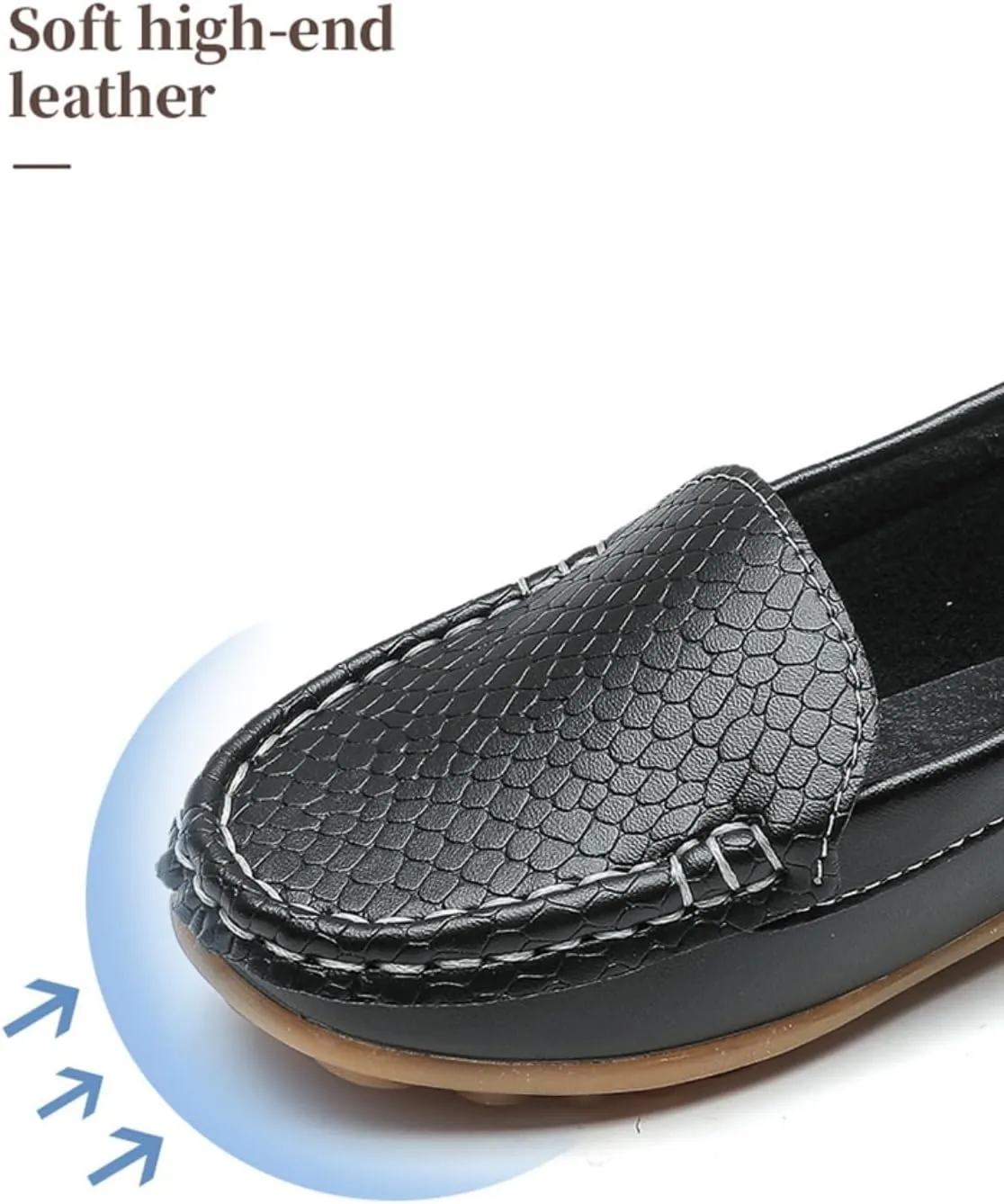 Unisex Kids Comfort Loafers Leather Slip-On Boat Shoes for Dress and Slacks or School Uniform(Toddler/Little Kid/Big Kid)
