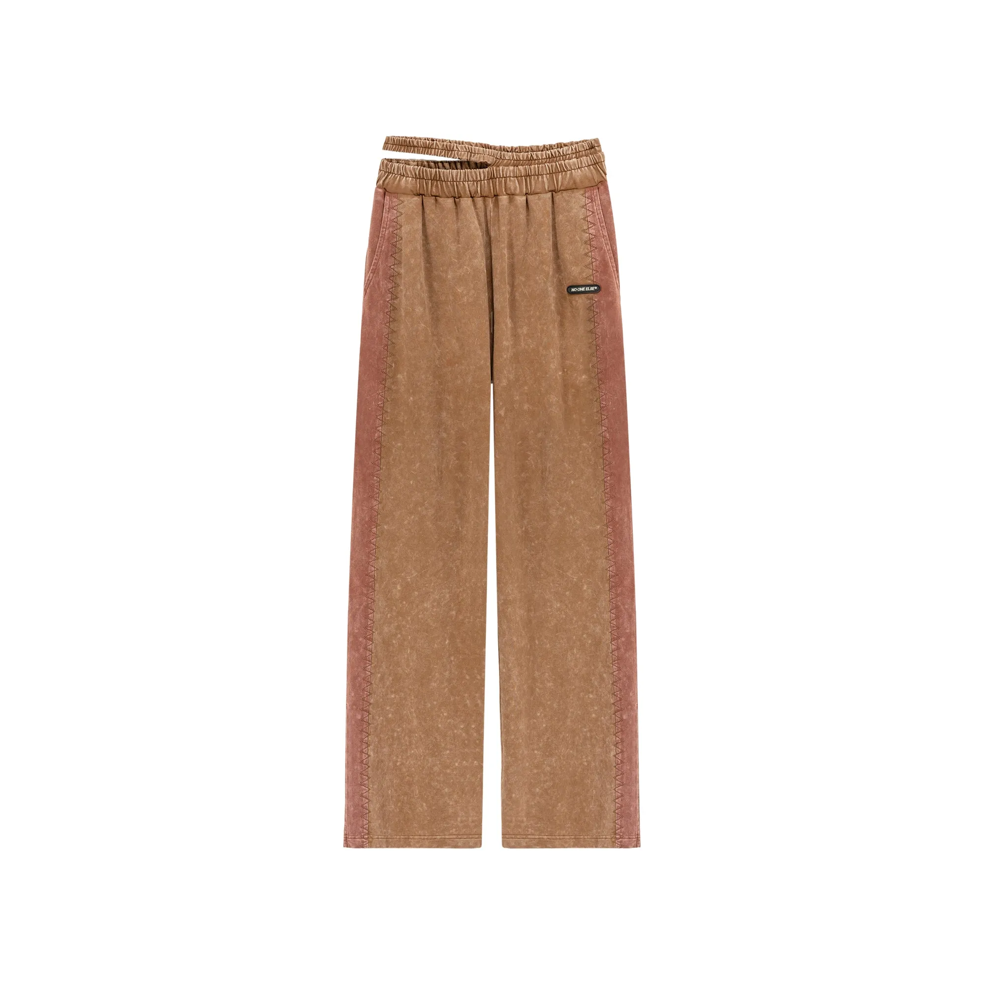 Waist Slit Wide-Leg Long Casual Pants