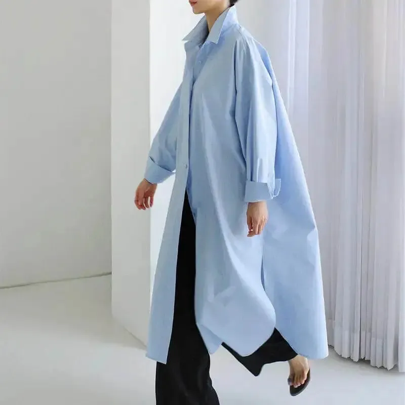 white dress shirt Cotton Women's Blouse - white button down dress