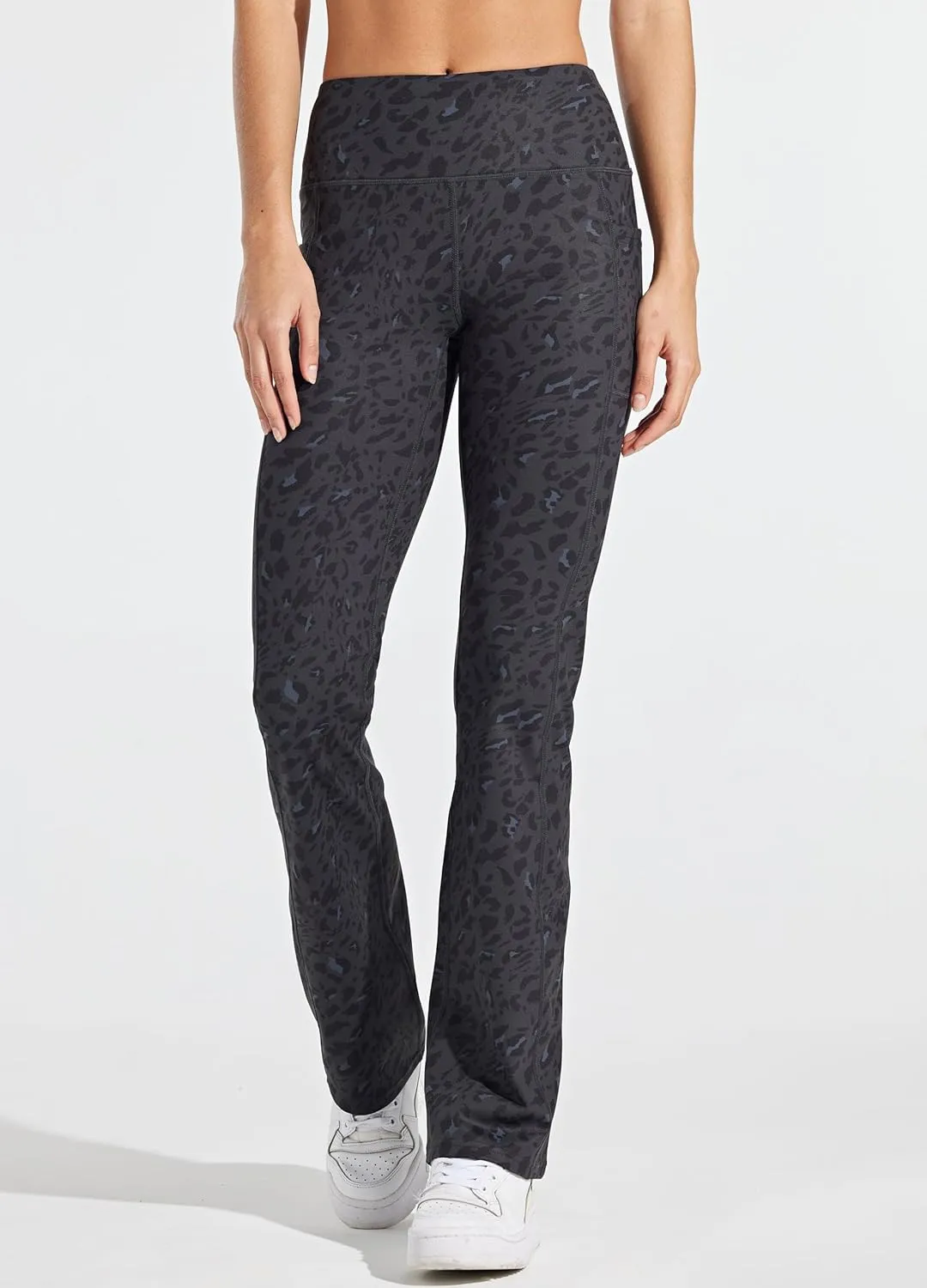 Willit Women's Fleece Lined Pants Yoga Bootcut Thermal Winter Pants High Waisted Flare Leggings Water Resistant