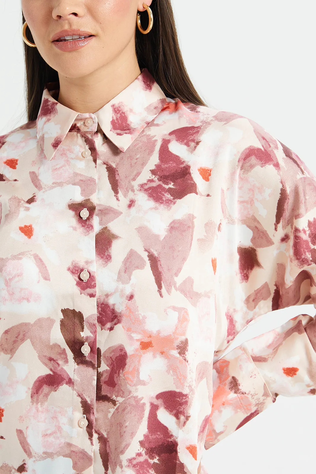 Women Assorted Printed Satin Blouse