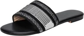 Women'S Embroidered Band Sandals Open Toe Flat Sandals Summer Shoes