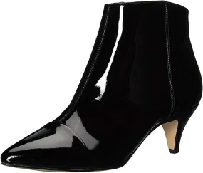 XYD Women Chic Low Kitten Heel Ankle Boots Pointed Closed Toe Side Zipper Prom Glitter Party Fashion Short Bootie Shoes
