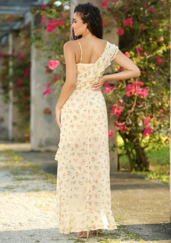 Yellow Linnea Floral Maxi Dress
